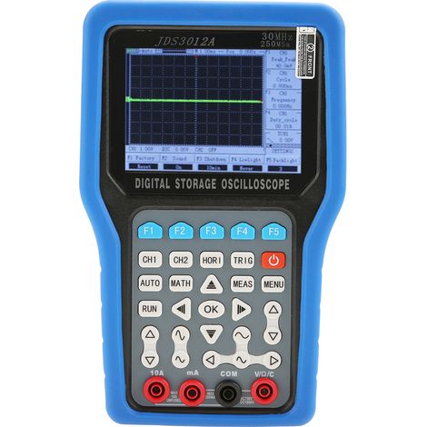 Oscilloscope numérique portable JDS3012A 250 MSa/s 30 MHz avec multimètre 6000 AC100-240 V (prise européenne) (1/5)