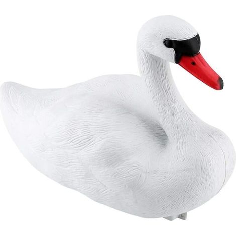 Esche a forma di cigno, cigno galleggiante in plastica, decorazione di statue bianche, simulazione di animali domestici (1/4)