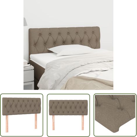 The Living Store Tête de lit Taupe 90x7x78/88 cm Tissu - Tête De Lit - Literie - Meuble De Chambre - Têtière De Lit - Chaise Longue Lit (1/5)