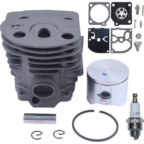 Piston de cylindre 45 mm pour tronçonneuse Husqvarna 50 51 55 51 EPA 55 EPA 55 Rancher avec kit de diaphragme et bougie de remplacement 503609171 5055201-31 (1/5)