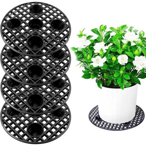 Rete di drenaggio per vasi di piante, adatta per interni ed esterni, 20 cm - set da 4 pezzi (1/5)