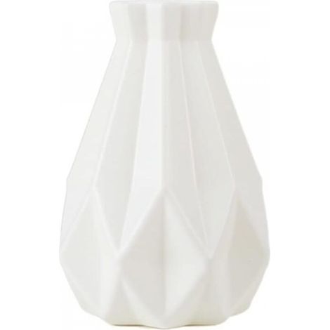 Vase à fleurs décoratif pour la maison, vase en plastique blanc imitation céramique - Blanc (1/5)