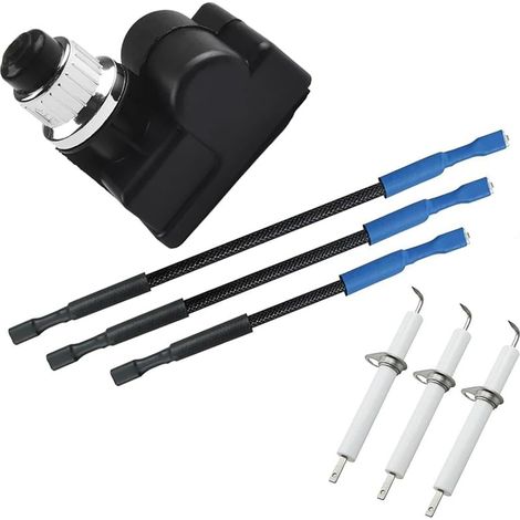 Kit de remplacement pour allumeur TS-IG3007 compatible avec les accessoires de barbecue Pit Boss Memphis Ultimate 4 en 1, comprenant un allumeur à 3 électrodes monté sur le brûleur et un fil à 3 fils. (1/5)