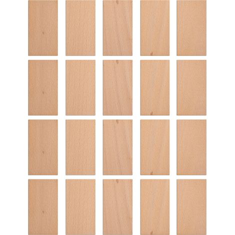 Mèches en bois pour bougies 75 x 40 x 1 mm, lot de 20. (1/5)