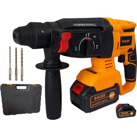 TRADE SHOP - Trapano Scalpellatore A Batteria 21v 9ah Martello Demolitore Sds Plus Dl26-1 - (1/4)