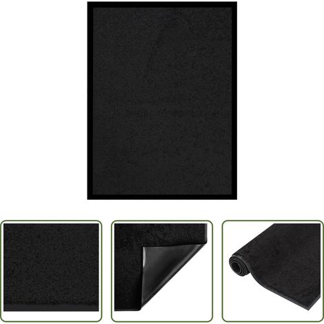 vidaXL Felpudo negro 40x60 cm (1/5)