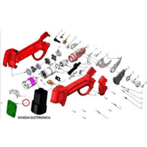 R SCHEDA ELETTR.FORBICI POTA BATT DJ-025
