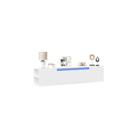 Meuble TV mural avec LED blanc 180x31x39,5 (1/5)