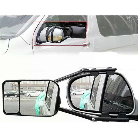 Universal Caravan Trailer Auto Anhängerspiegel Verlängerung Verstellbarer Toter Winkel Konvex Weitwinkel Auto Rückspiegel JXLGV (1/5)