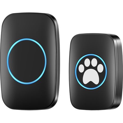 Sonnette de dressage sans fil pour animaux de compagnie, sonnette d'interphone pour animaux de compagnie, étanche, sonnette pour chien et chat (1/5)