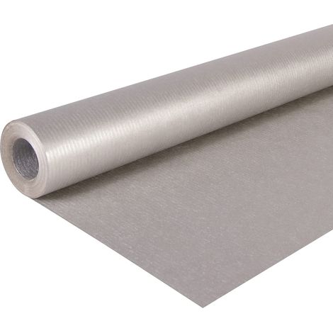 Clairefontaine 195776C - Un rotolo di carta Kraft vergine - COLORE: Argento- MISURE: 10x0,70m - 65g - carta da regalo, Fai da te, Artigianato (1/5)
