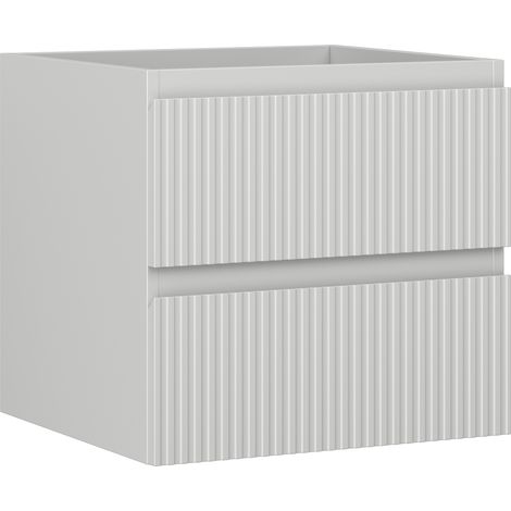 Mexen Rivel Badezimmer-Unterschrank 50 cm, 2 Schubladen, gerillt, grau matt - 91A20-05047-2-BFF62 (1/5)