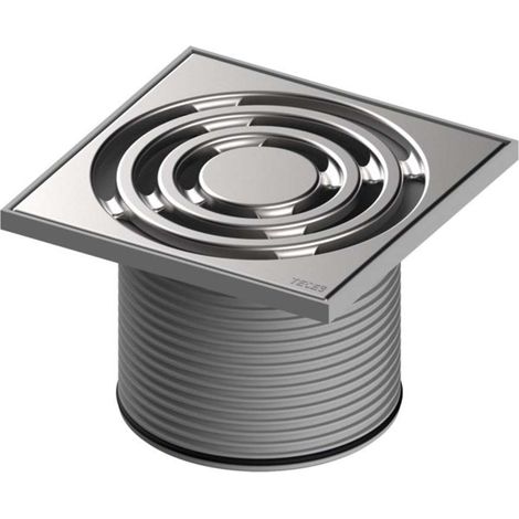 Tece TECEdrainpoint S - Rejilla con accesorio, 15x15 cm, acero inoxidable 3660003 (1/2)
