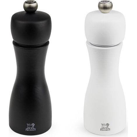 Peugeot Tahiti Duo 2/24260 Set macinapepe e macinasale, 15 cm, opaco, colore: Bianco e Nero (1/5)