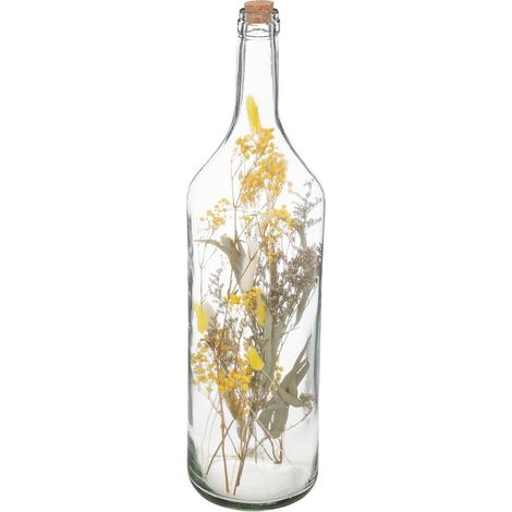 Fiori secchi in una bottiglia DECORAZIONE (1/3)