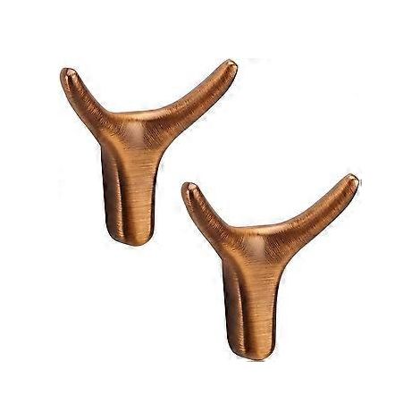 Doppelhaken-Garderobenhaken, Vintage-Kleiderhaken, Metall-Garderobenhaken, rostfreier Badezimmerhaken mit Schrauben für Tür, Küche, Badezimmer, Schlafzimmer, Büro