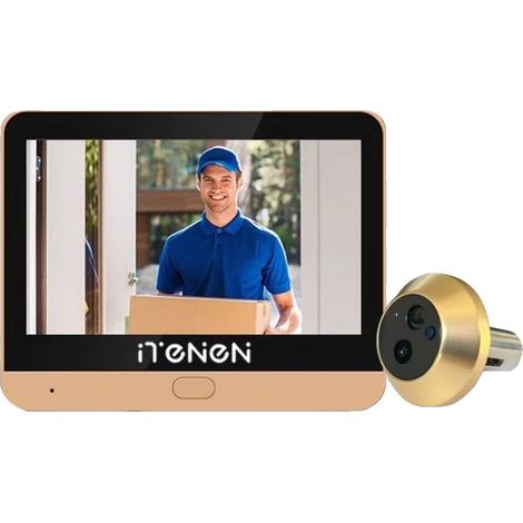 Cámara de videoportero, 3MP HD, detección de movimiento PIR, cámara para puerta (1/2)