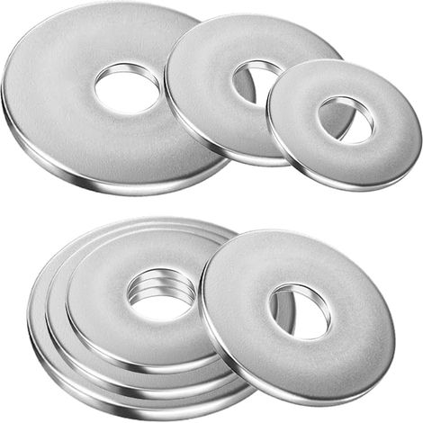 Rondelles Metal M8 X 25mm épaisseur 2mm 20 Pièces Grande Rondelles Plates Acier Inoxydable A2 V2A DIN 125 Rondelle De Blocage Inox Pour Vis Et Boulons Filetés (1/5)