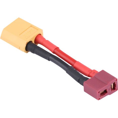 Câble adaptateur Deans (fiche en T femelle) vers XT60 (connecteur mâle) pour chargeur de batterie RC (1/5)
