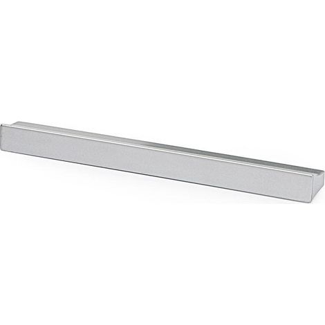 tirador plástico trama. aluminio ral9006. fijación tornillos. longitud 150mm (1/2)