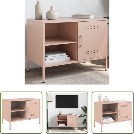 Stahl - TV-Schrank Rosa 68x39x50,5 cm Stahl (1/5)