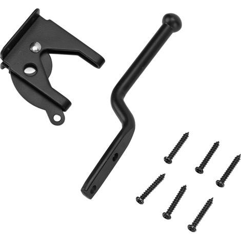 Verrou de porte noir à moraillon, cadenas de sécurité en acier au carbone pour abris de jardin, placards et casiers (1/5)