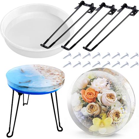 14 Inch Moules de Table en Résine Moules en Résine Moule pour Resine Epoxy Grand Tour Moules en Silicone Moulle Resine Epoxy pour La Préservation Des Fleurs, Décorations pour La Maison (1/5)