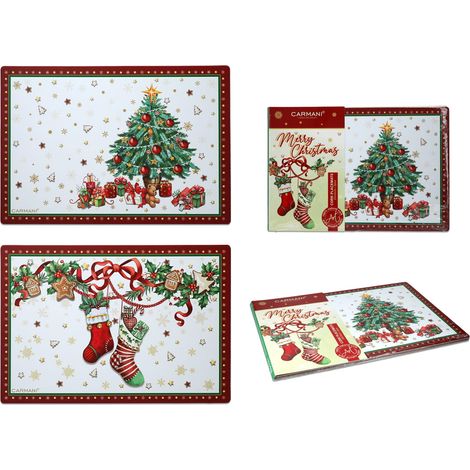 Juego de 2 manteles individuales de corcho - Navidad (carmani)