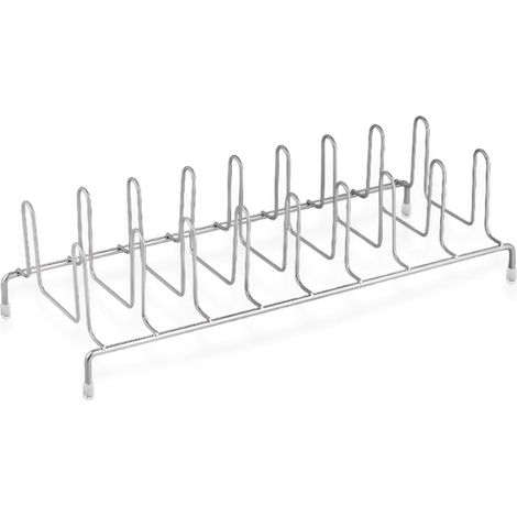 Organisateur de Couvercles et Assiettes 33,5 x 9 x 13,5 cm – Range-Couvercles pour Casseroles, Poêles, Plats et Assiettes – Support Métal Cuisine – Rangement Placard et Plan de Travail (1/5)