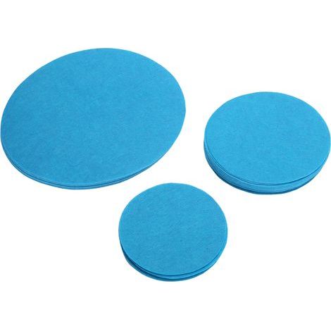 Assiette feutrine protection bol anti-friction séparateur plat empilable lot 48 pièces vert lac (1/5)