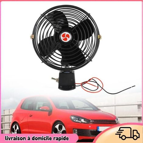 Ventilateur de voiture 12V - DILWE - Modèle RV - 2 vitesses - Ultra silencieux - Économie d'énergie (1/4)