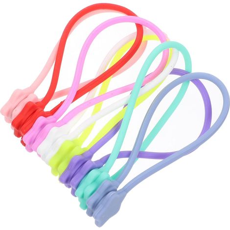 Stück Magnetische Silikon Kabelbinder für USB Kabel und