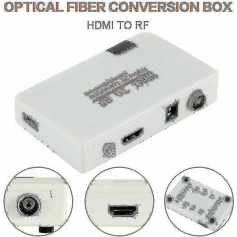 Adaptateur convertisseur HDMI vers RF coaxial pour TV : convertit les signaux numériques HDMI en signaux analogiques RF. (1/5)