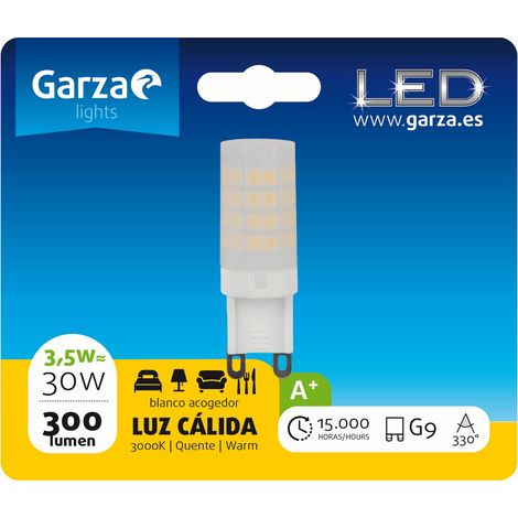Bombilla LED casquillo G9 3,5W 330º 300 lumenes 27K 230V