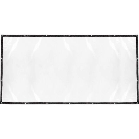 Bâche transparente imperméable avec œillets, résistante, en PVC, pour plantes de terrasse - 150 x 300 cm - Noire (1/5)