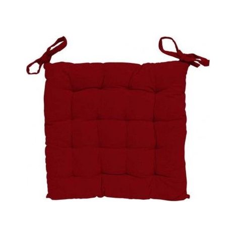 Dessus de chaise capitonné 40x40x5 cm ALIX rouge, par Soleil d'ocre