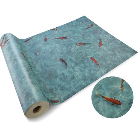 Vinylboden PVC Boden 3D Optik Koi 100 x 150 cm