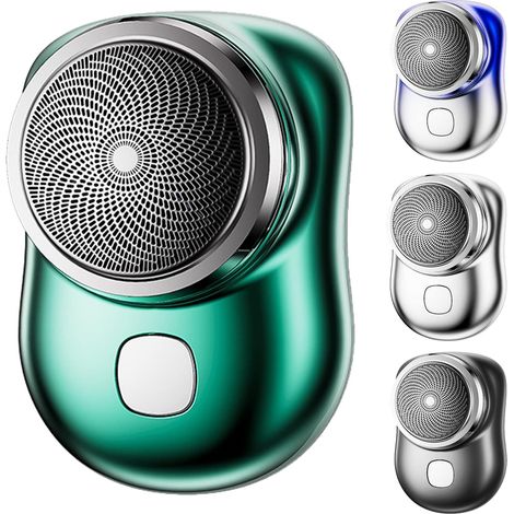 1 Rasoir Électrique, Rechargeable Type C, Lames Acier Inoxydable, Étanche IPX7, Voyage Homme
