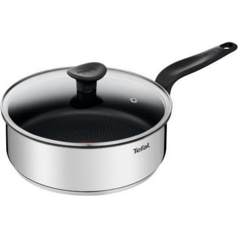 24cm bratpfanne aus edelstahl + deckel - Tefal - E3093204