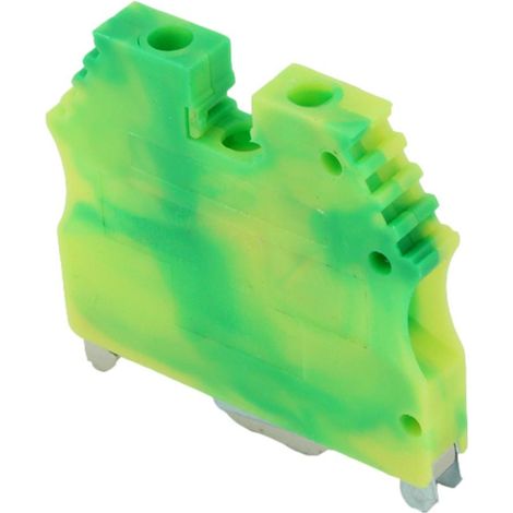 Borne de jonction Vert Jaune de mise à la terre ER2.5 ou ER4 0,5 à 6mm² - Connexion à vis
