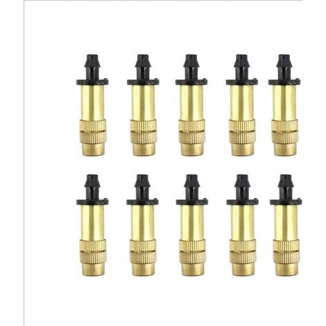 10 Pcs Réglable d'arrosage Pulvérisateur,Réglable Trou Filetage Atomiseur Buse De Refroidissement Têtes Buses Noir pour Outil De Jardinage (1/5)