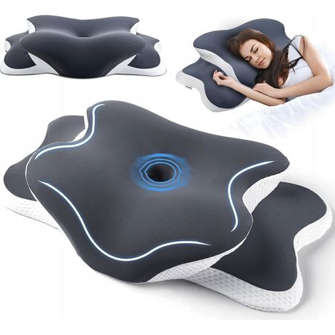 OREILLER ANATOMIQUE ORTHOPÉDIQUE AVEC REMBOURRAGE EN MOUSSE HAUTE DENSITÉ (1/5)