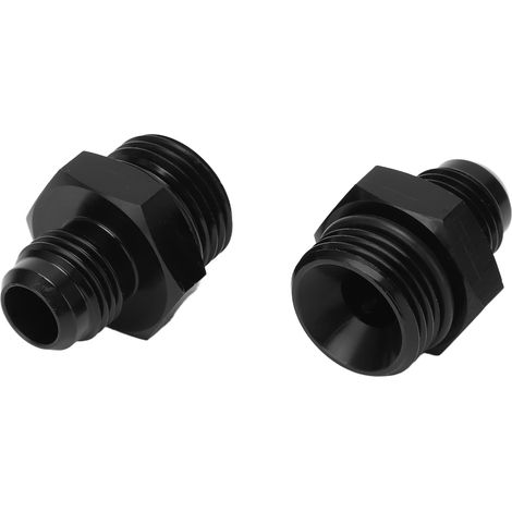 2 raccords de rampe de carburant AN6 vers ORB8, adaptateur mâle en aluminium 6061 T6 avec joint torique pour ligne d'essence (1/5)
