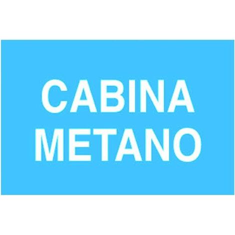 Cartello segnaletico cabina metano 300x200 mm alluminio per impianti gas ferrari welcome 040616