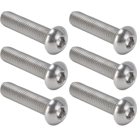 30-teiliges Set Innensechskantschrauben mit Knopfkopf, A2 Edelstahl, M10x1,5, Grobgewinde, M10x45 (1/5)