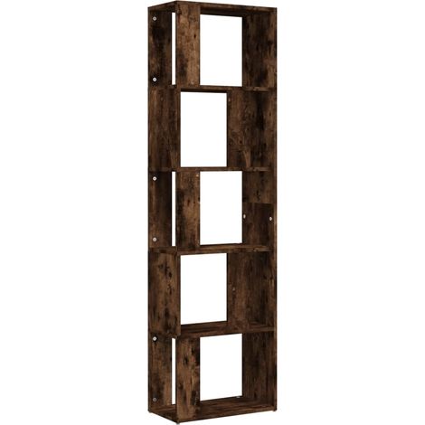 Maison Exclusive - Bücherregal Räuchereiche 45x24x160 cm Holzwerk