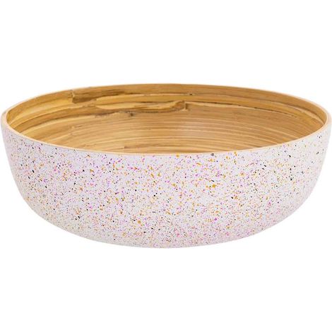 Centro de mesa de bambú beige D30x10h cm (1/5)