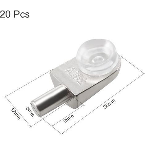 [French Days]20pcs Taquets étagère mural support d'étagère en verre en alliage de zinc ventouse (1/4)
