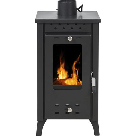 Stufa a Legna 33x38,5xh74 cm 7,7 Kw Matilde Nera