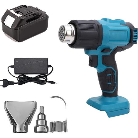 Pistola termica portatile, controllo della temperatura, applicazioni versatili, 1 batteria, spina europea. (1/5)